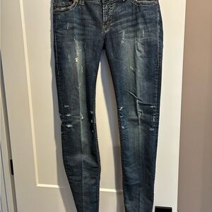 Classic Blue Skinny Jeans for Women